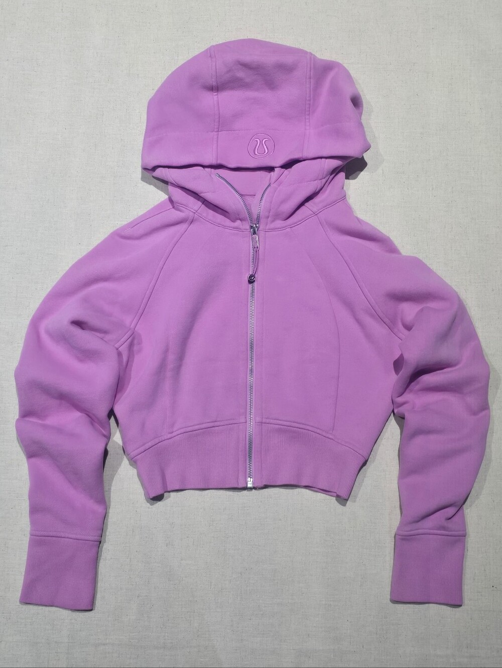 Lululemon Pink Cropped Scuba Full-Zip size XS/S